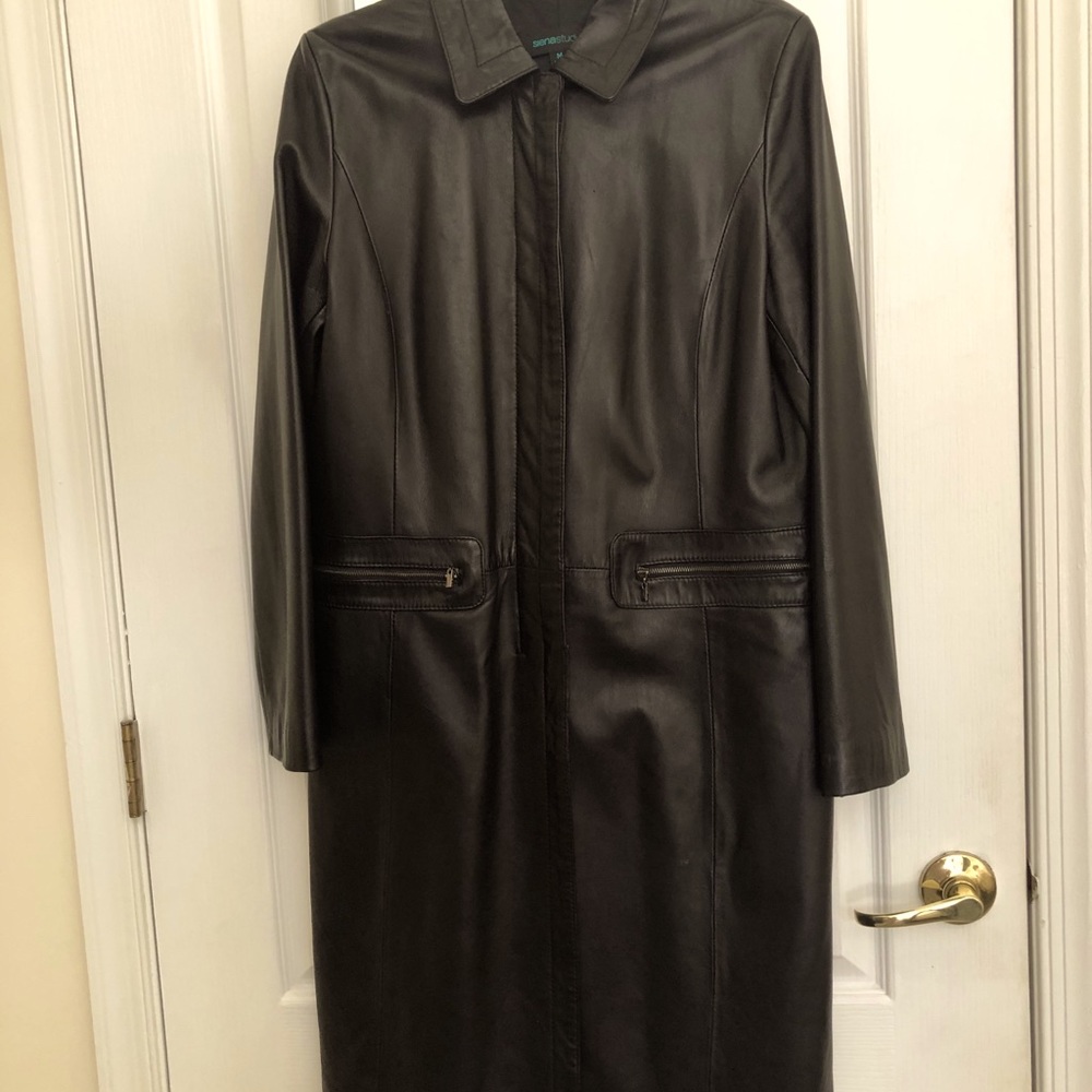Leather coat